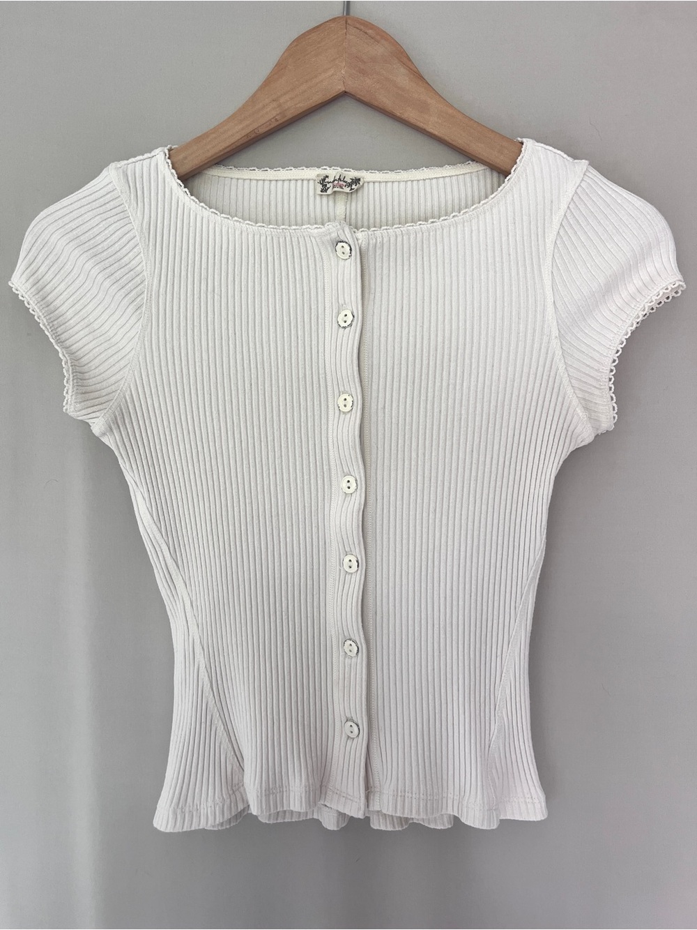 Free People Intimately Free Button Front Ribbed Top • Size XS